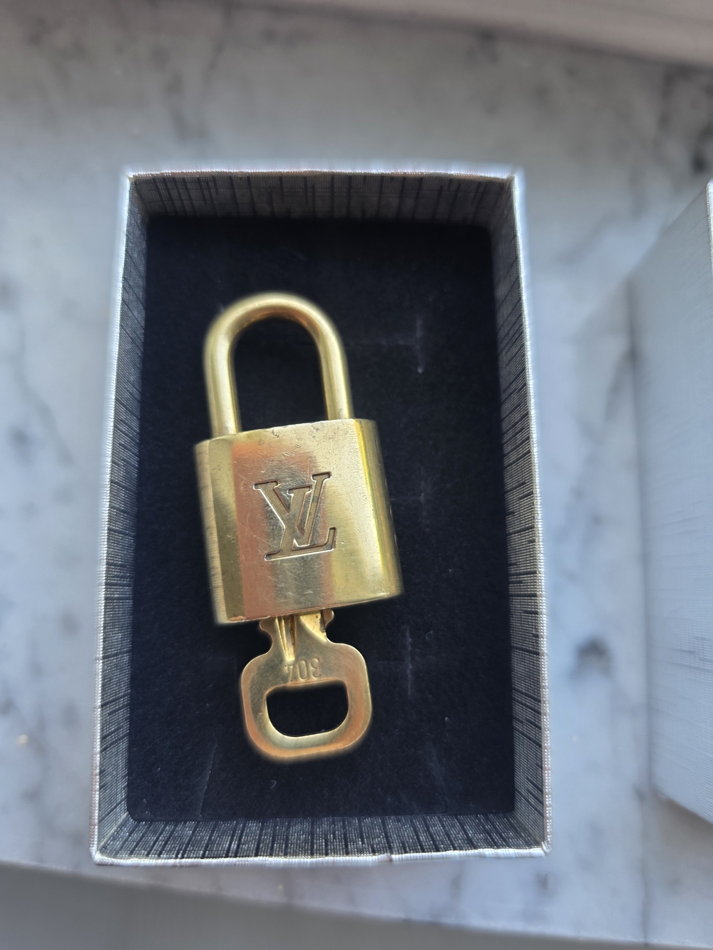 Louis Vuitton Gold Padlock Key Holder - Men Accessories